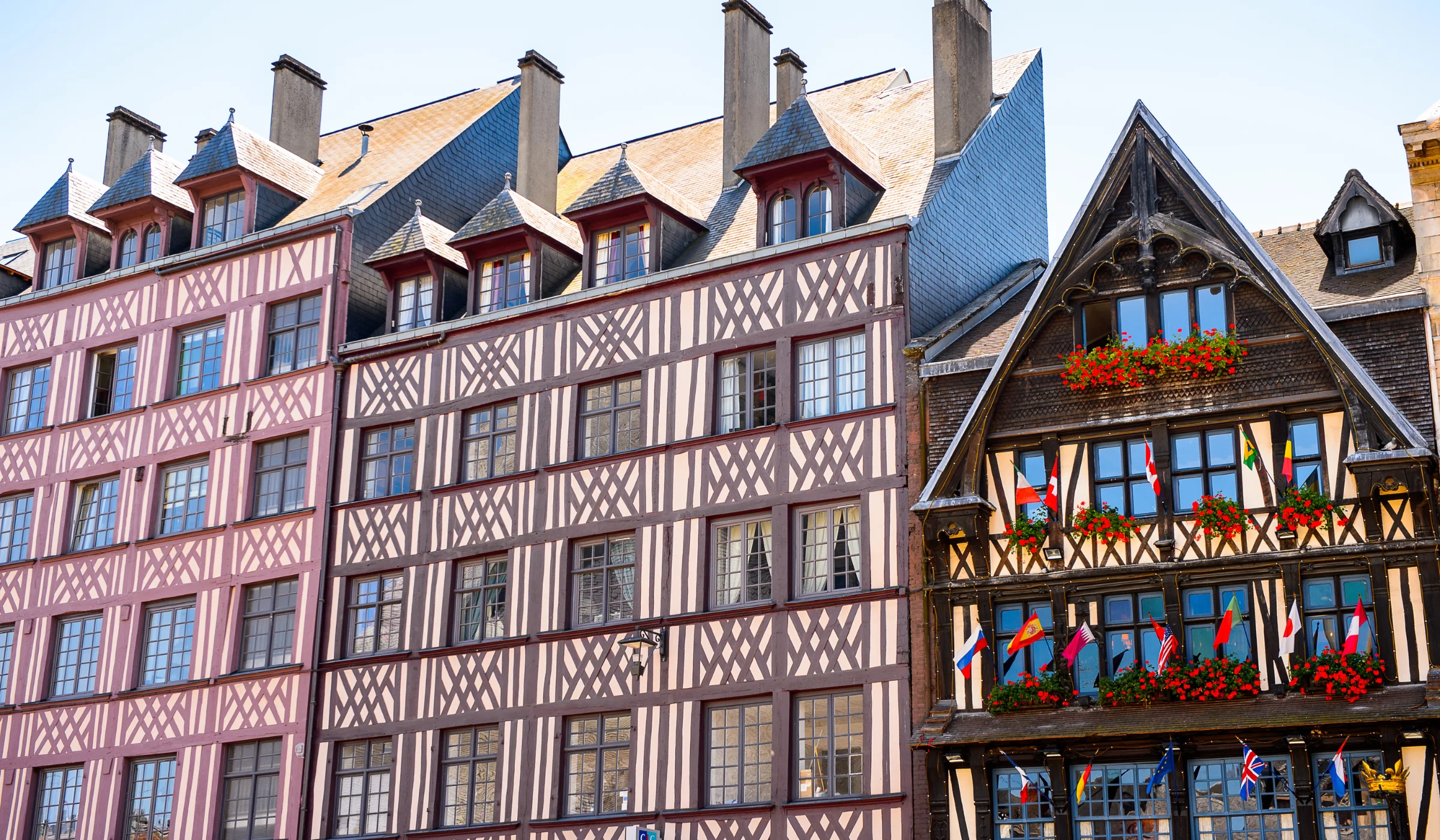 Maisons à colombages, place du Vieux-Marché de Rouen
